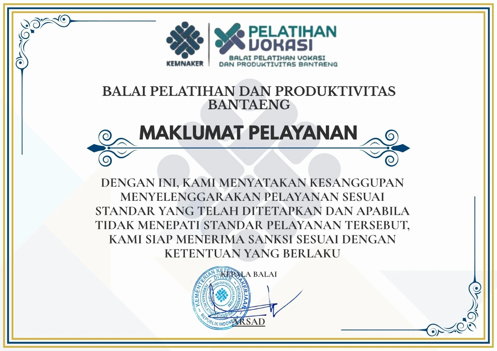 Maklumat Pelayanan