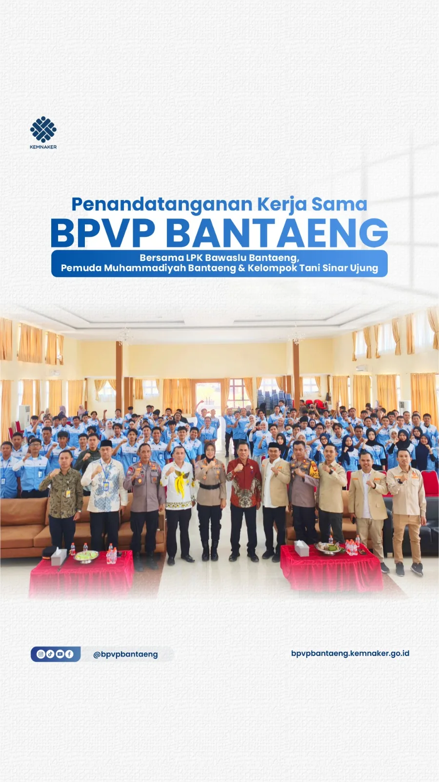 Perluas Sinergi dan Akselerasi Keterampilan Vokasi, BPVP Bantaeng Teken Kerja Sama dengan Tiga Mitra Strategis