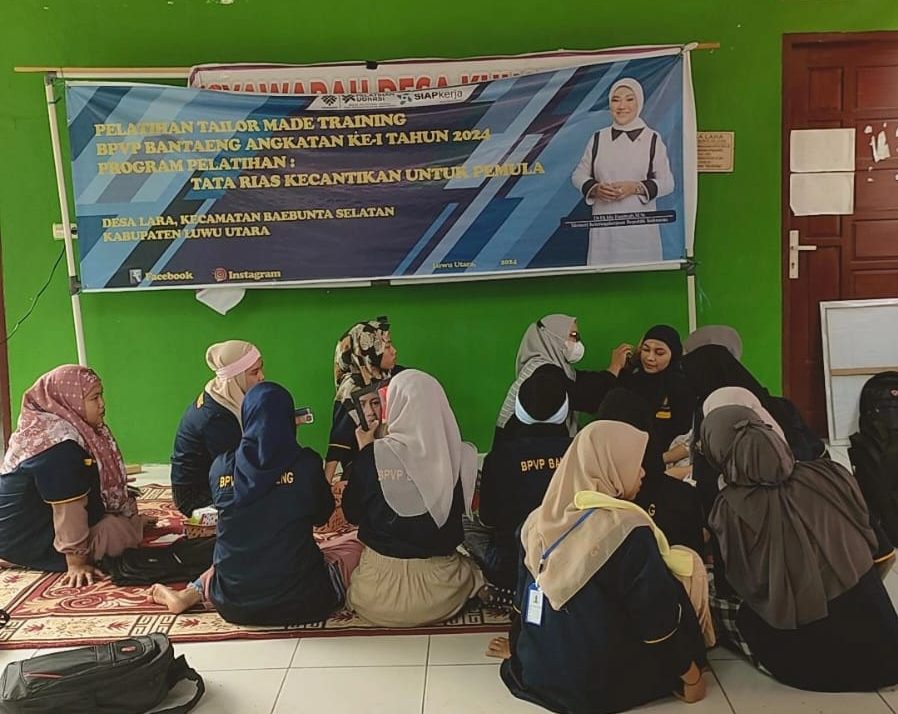 “Lagi” BPVP Bantaeng Melaksanakan Pelatihan TMT Angkatan I Kejuruan Tata Kecantikan di Desa Lara Kec.Baebunta Kab.Luwu Utara