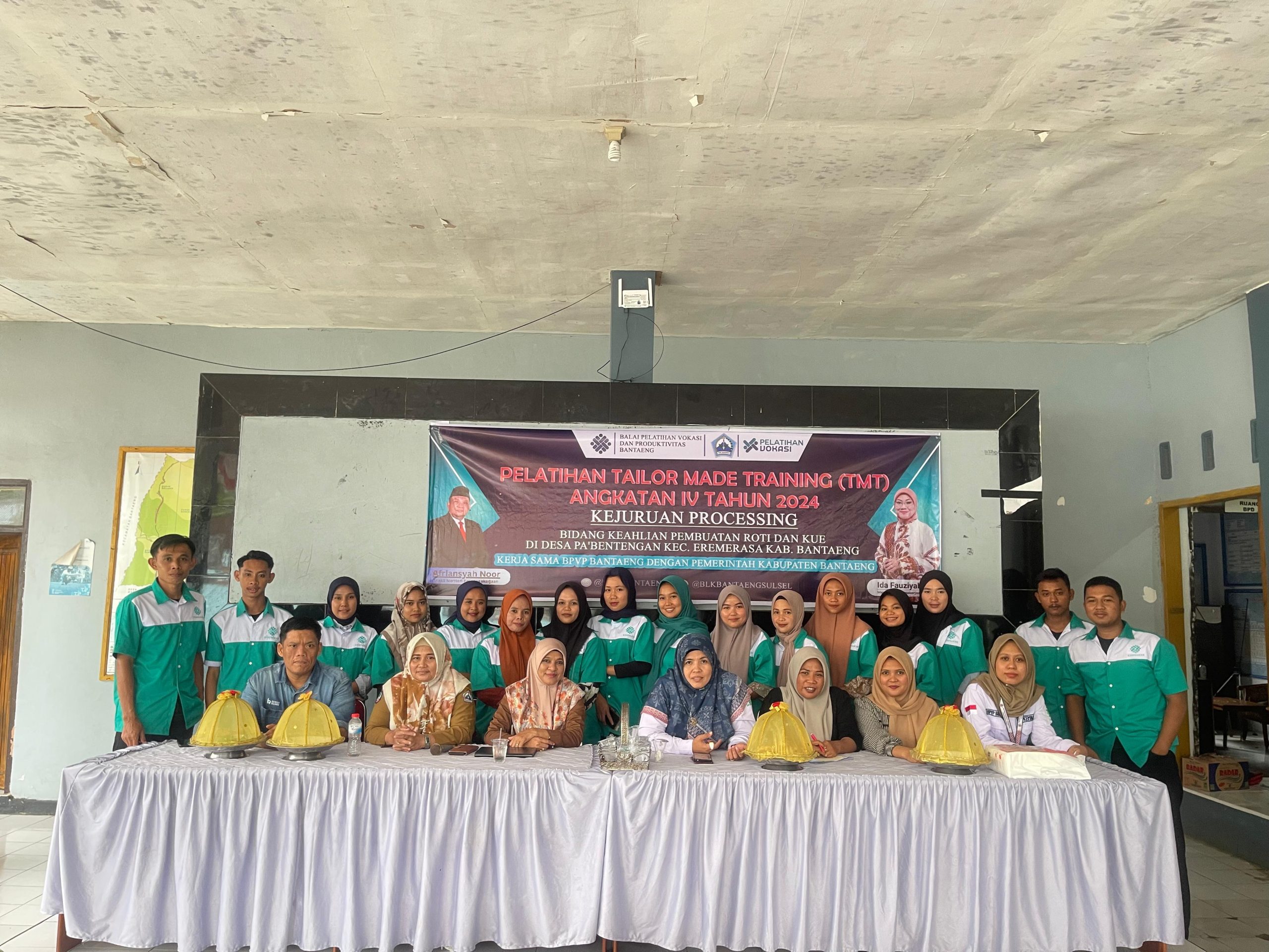 Pembukaan Pelatihan Tailor Made Training (TMT) Angkatan-IV T.A. 2024 Kejuruan Processing Bidang Keahlian Pembuatan Roti dan Kue.